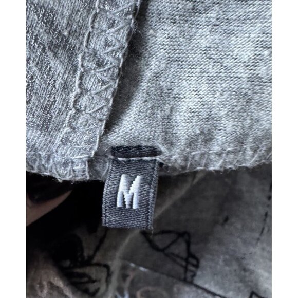 Desigual Woman's Sz M Gray Silver Turquoise Abstract Print V Neck Dress - Picture 5 of 10